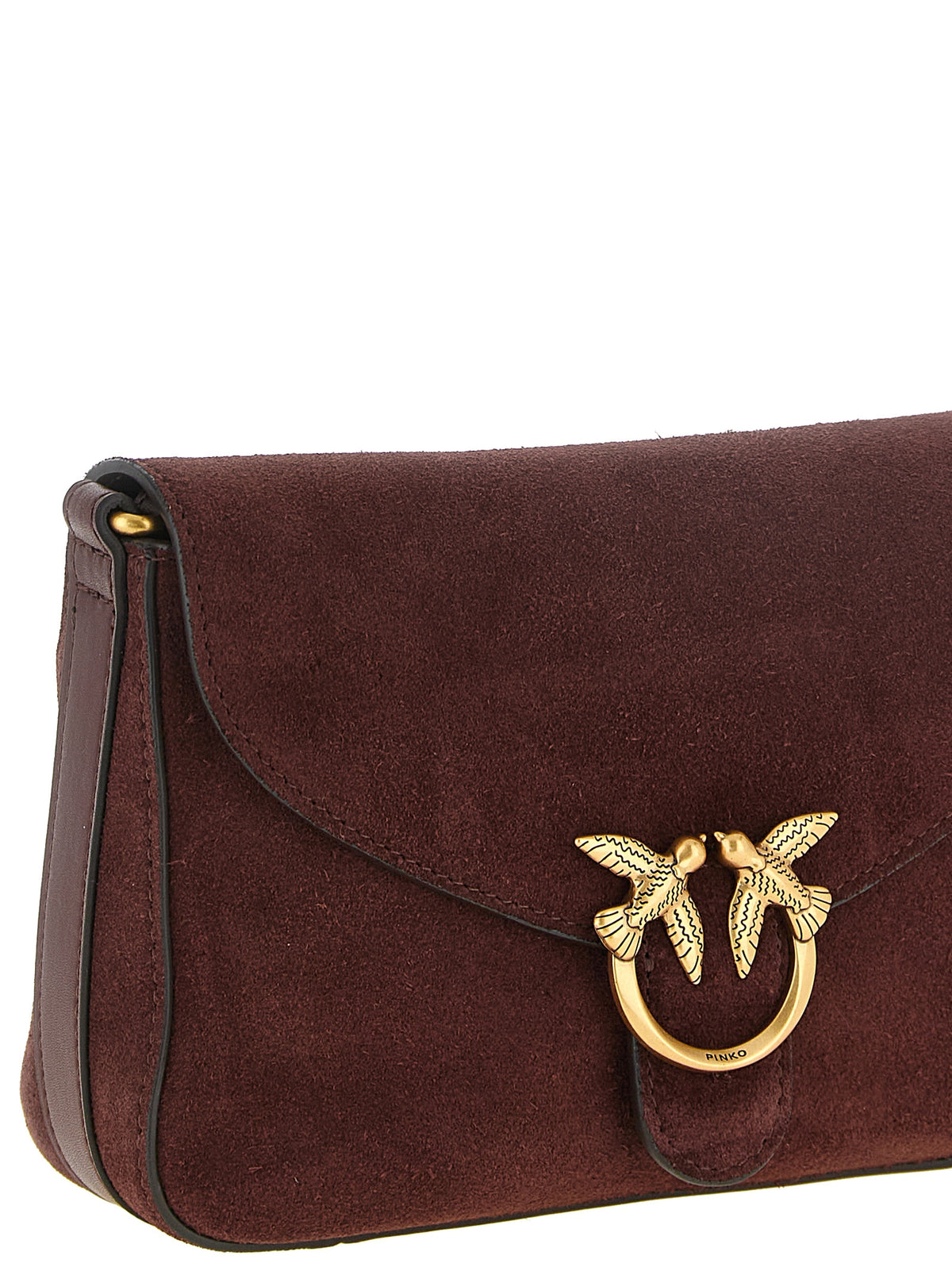 PINKO Bordeaux Kalbsleder Umhängetasche – Produktansicht 3 | Arca Lucia