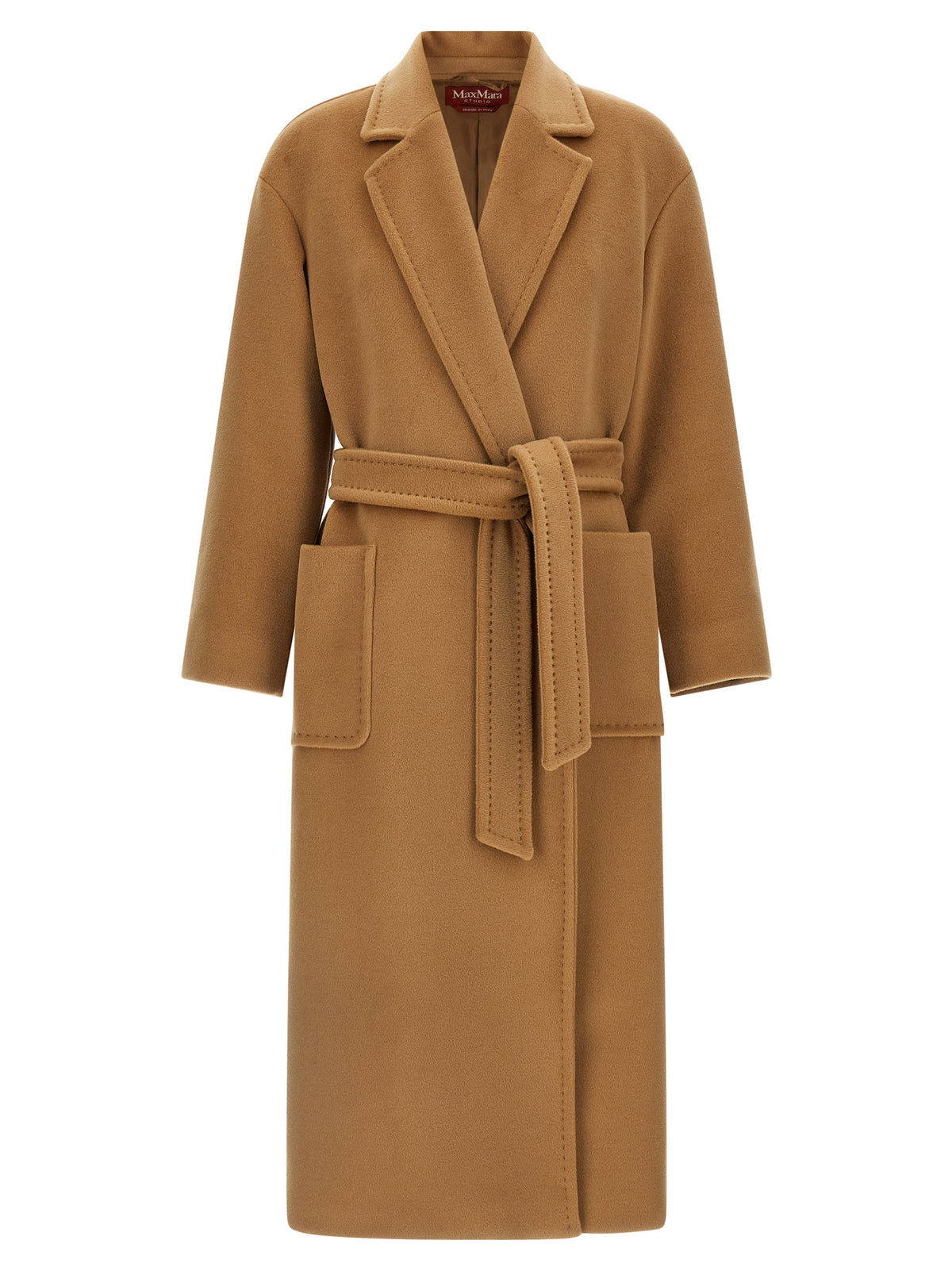 Max Mara Mantel aus Wolle in Braun