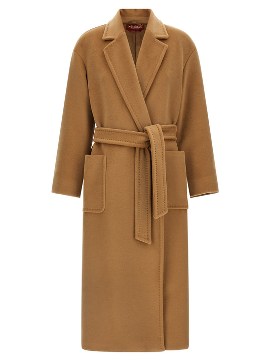 Max Mara Mantel aus Wolle in Braun