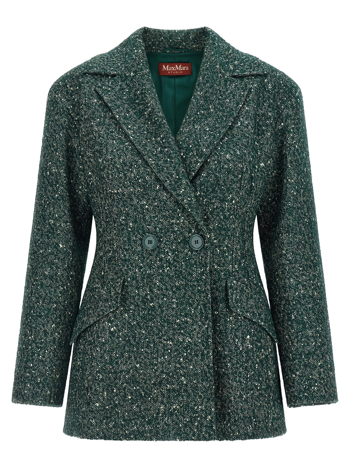 Max Mara Blazer aus Wolle in Grün