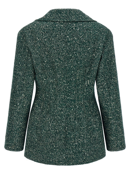 Max Mara Blazer aus Wolle in Grün