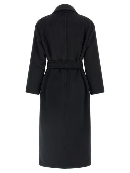 Max Mara Mantel aus Wolle in Schwarz
