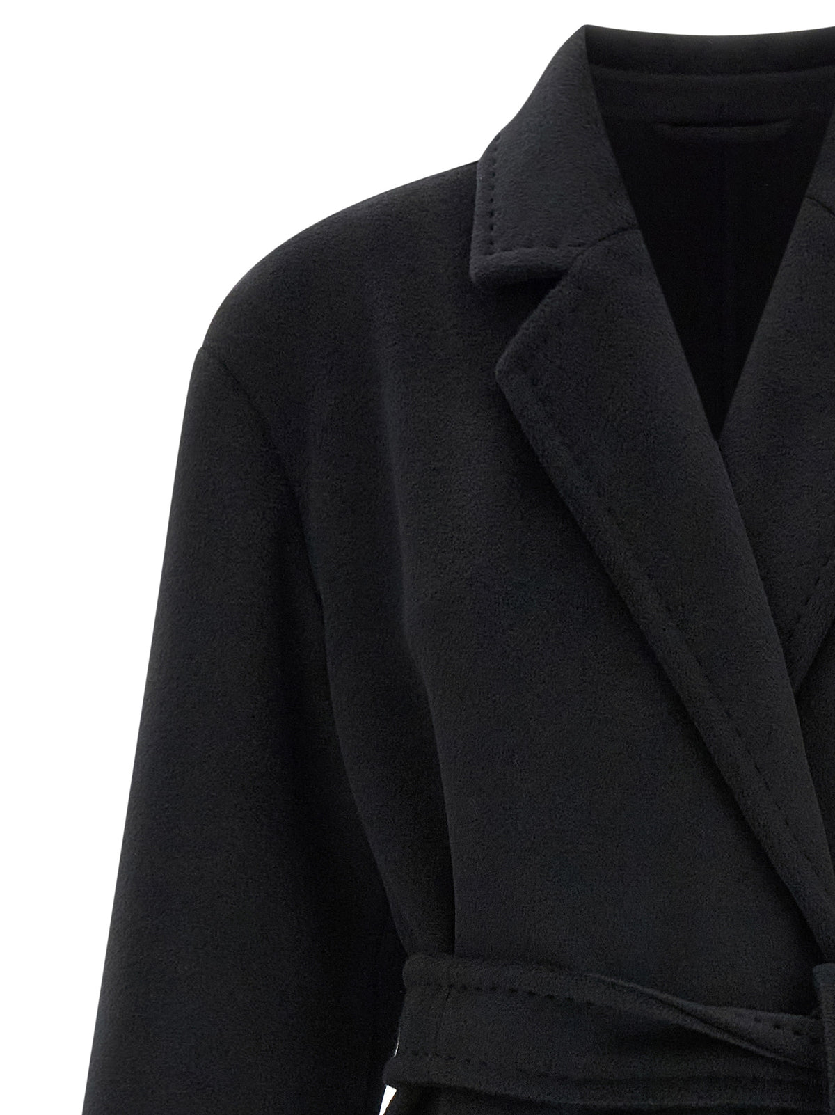 Max Mara Mantel aus Wolle in Schwarz