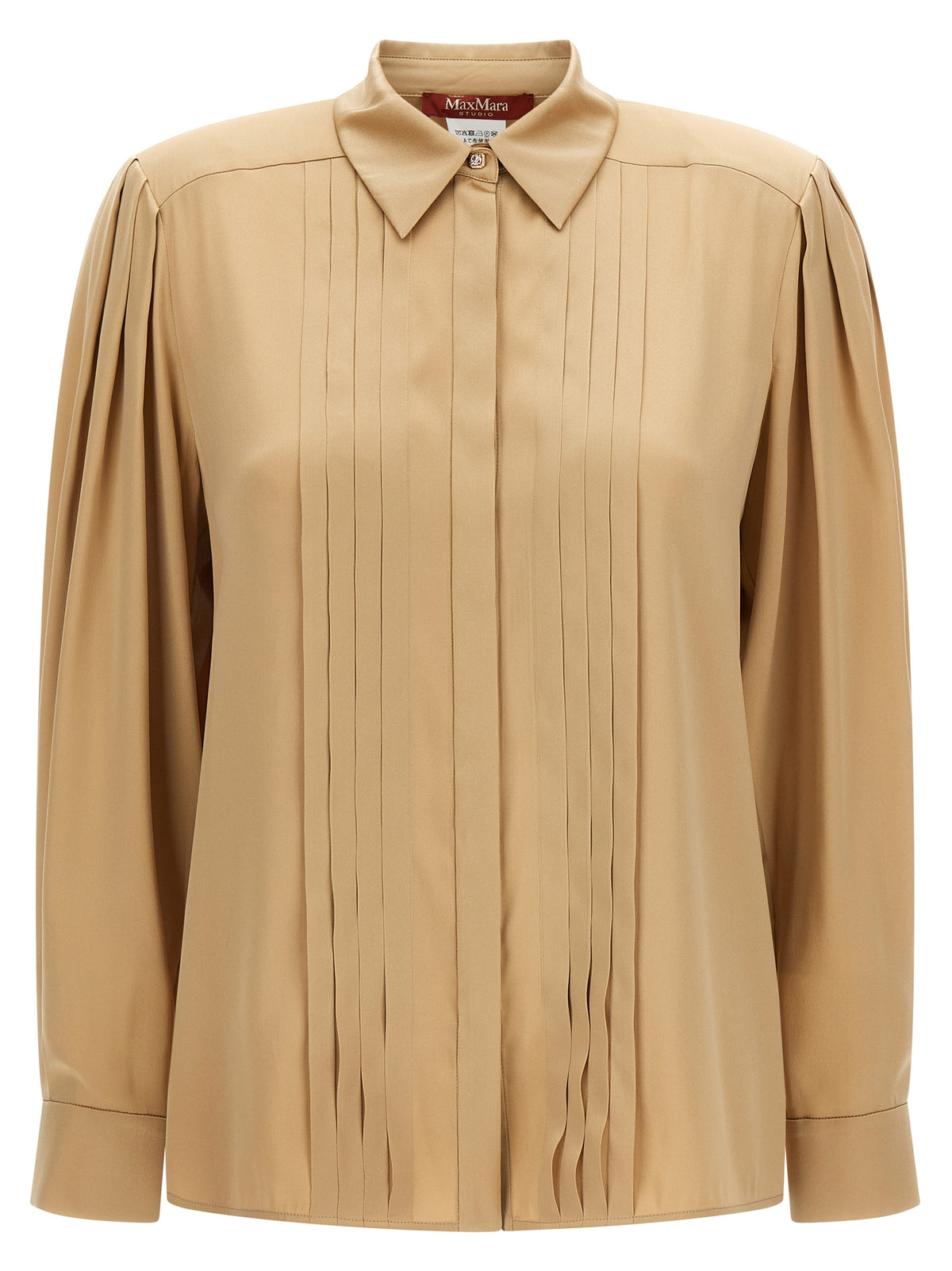 Max Mara Bluse aus Seide in Beige