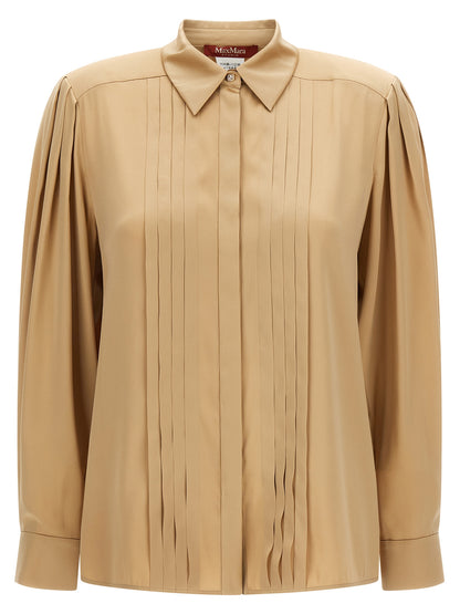 Max Mara Bluse aus Seide in Beige