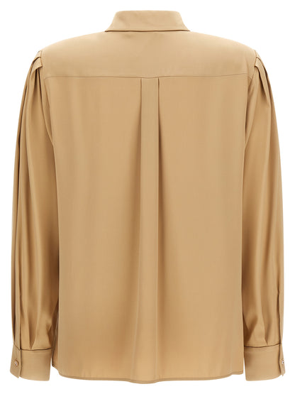 Max Mara Bluse aus Seide in Beige