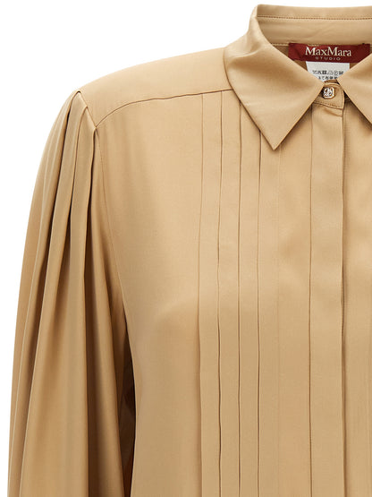 Max Mara Bluse aus Seide in Beige