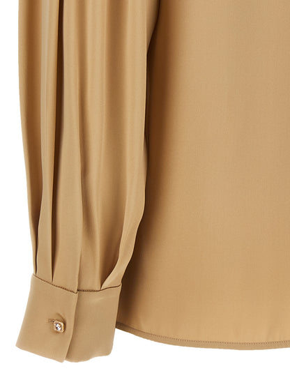 Max Mara Bluse aus Seide in Beige