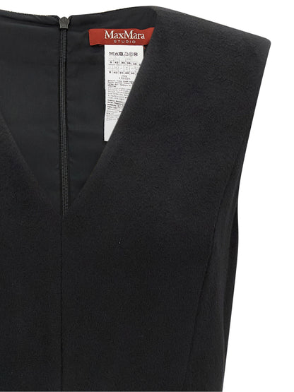 Max Mara Kleid aus Wolle in Schwarz
