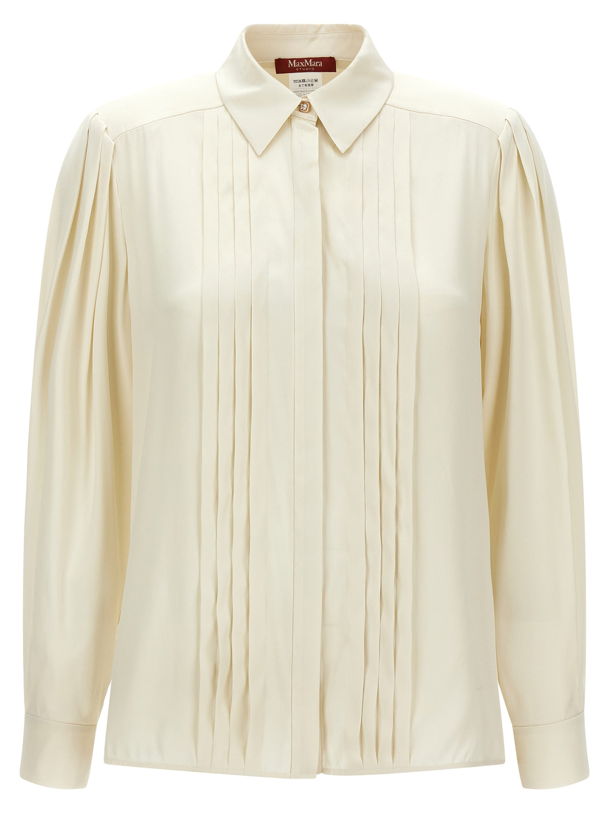 Max Mara Bluse aus Seide in Weiß