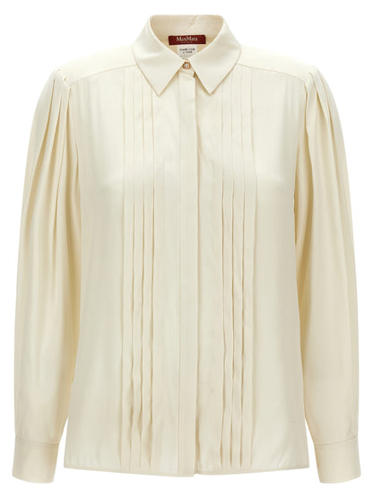 Max Mara Bluse aus Seide in Weiß