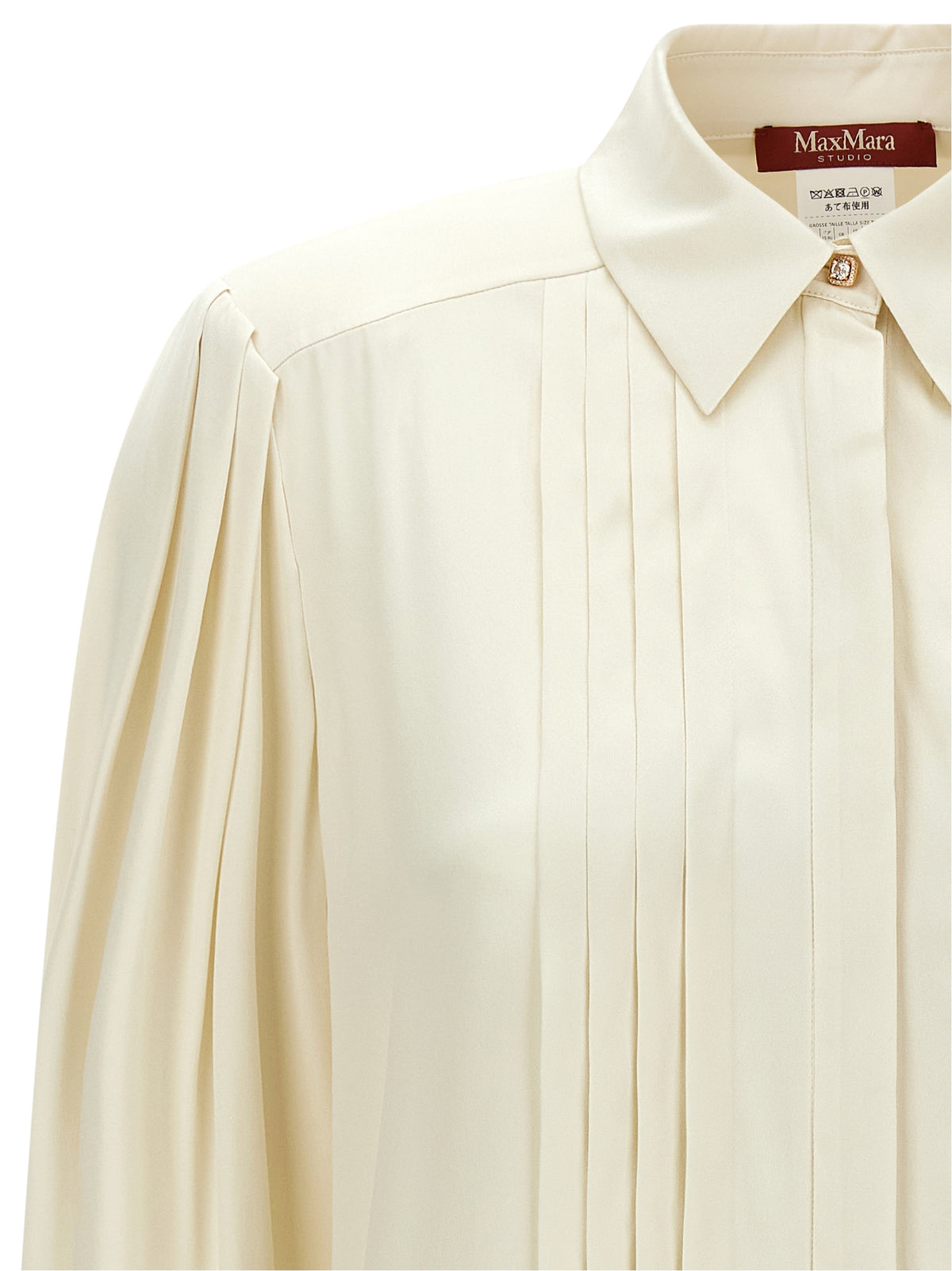 Max Mara Bluse aus Seide in Weiß