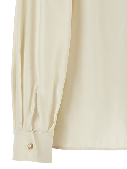 Max Mara Bluse aus Seide in Weiß