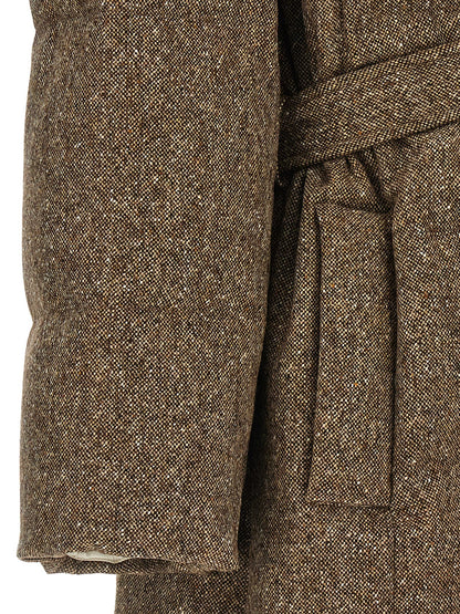 Brunello Cucinelli Mantel aus Wolle in Braun