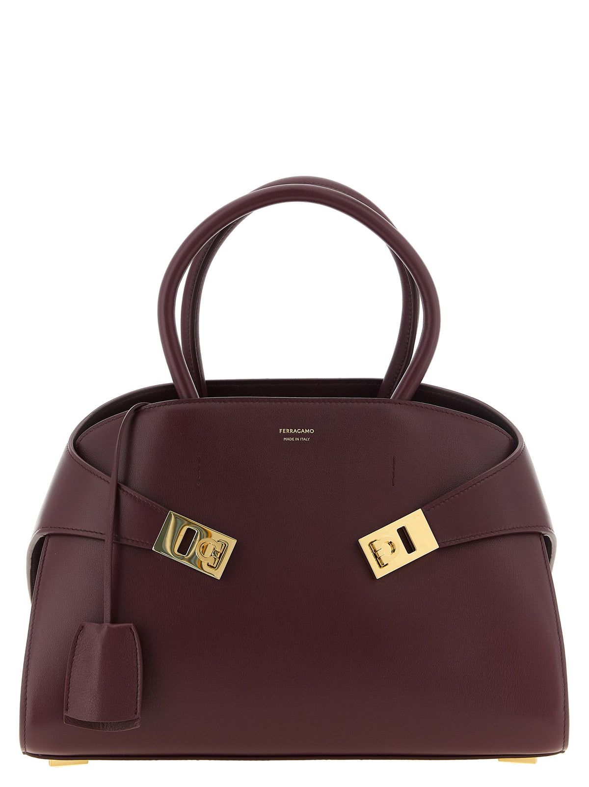 Ferragamo Handtasche aus Leder in Rot