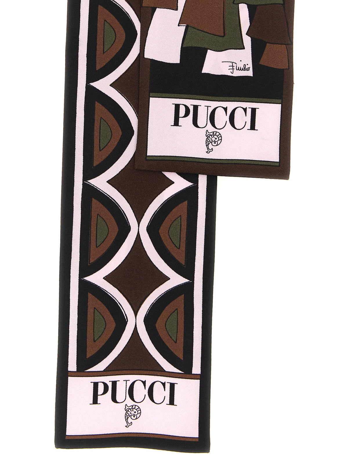 Emilio Pucci Schal aus Seide in Braun