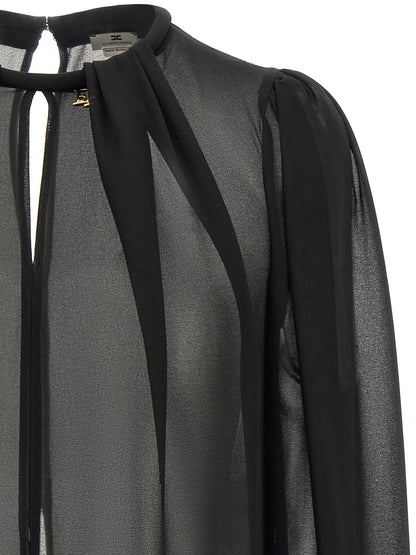 Elisabetta Franchi Bluse aus Polyester in Schwarz