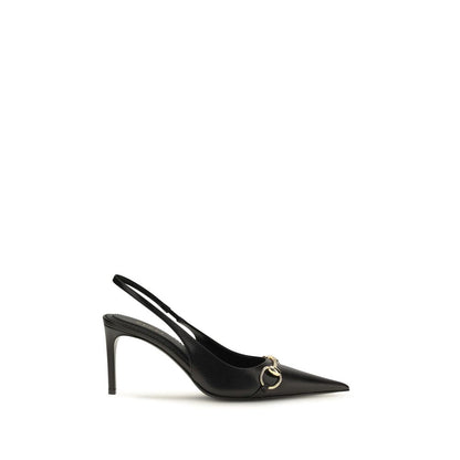 Gucci Schwarze Slingback-Pumps aus Kalbsleder