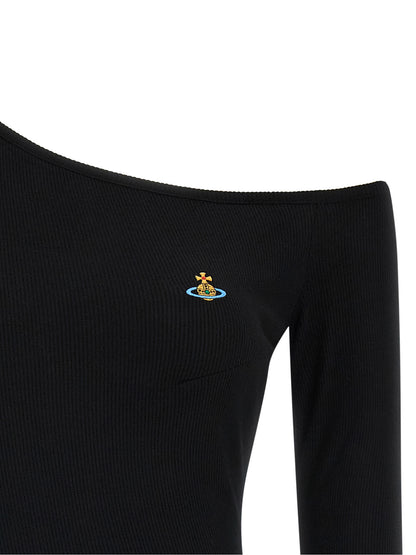 Vivienne Westwood T-Shirt aus Viskose in Schwarz