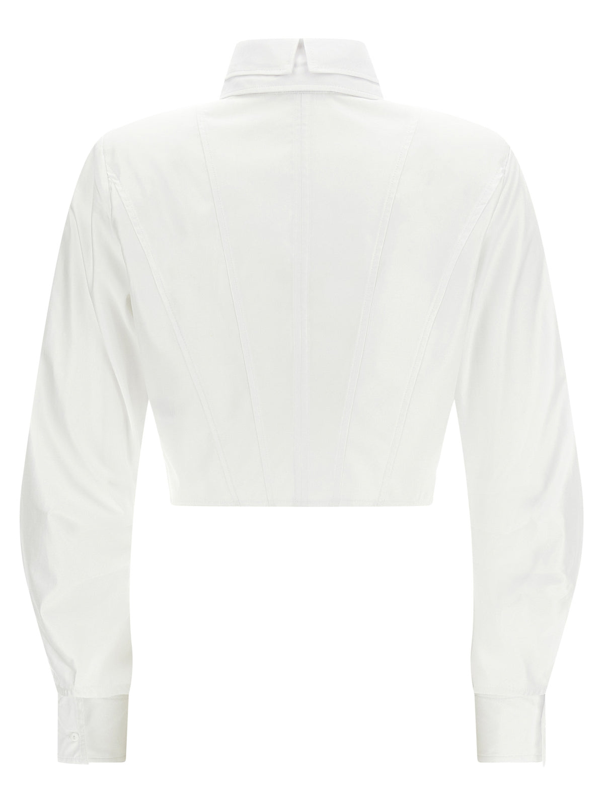 Elisabetta Franchi Weißes Baumwoll-Crop-Top