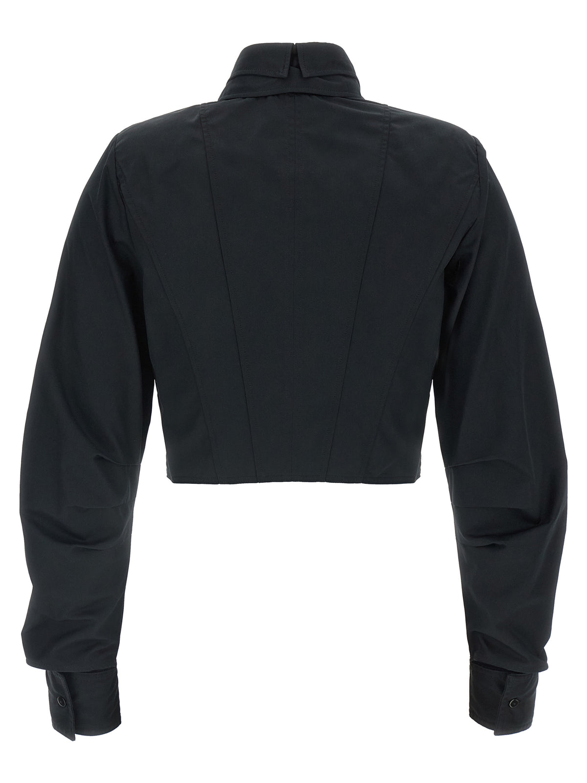 Elisabetta Franchi Bluse aus Baumwolle in Schwarz