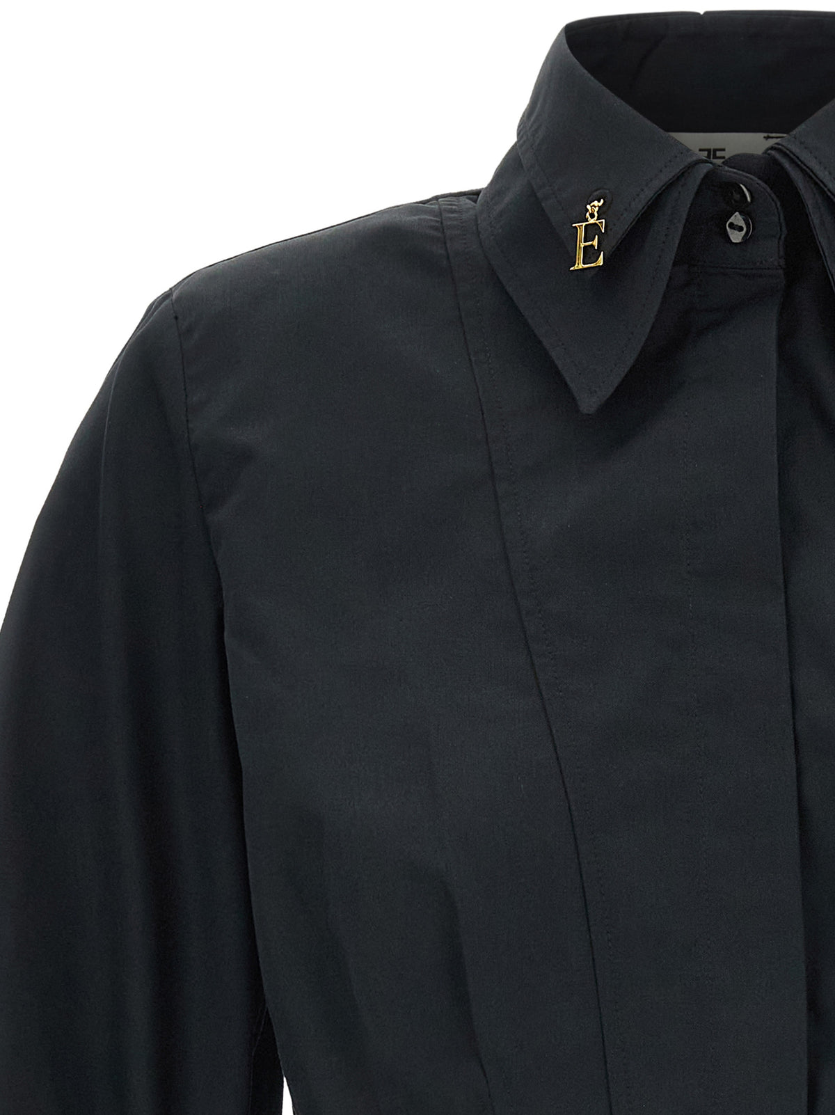 Elisabetta Franchi Bluse aus Baumwolle in Schwarz