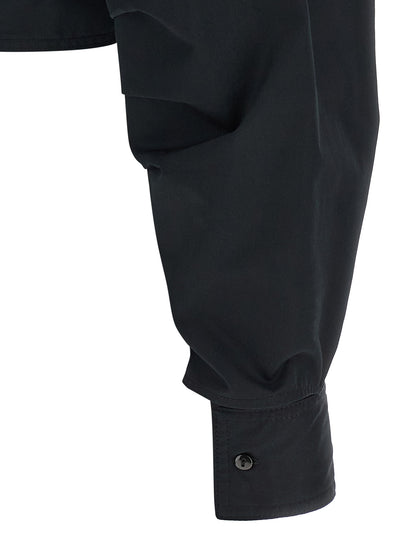 Elisabetta Franchi Bluse aus Baumwolle in Schwarz