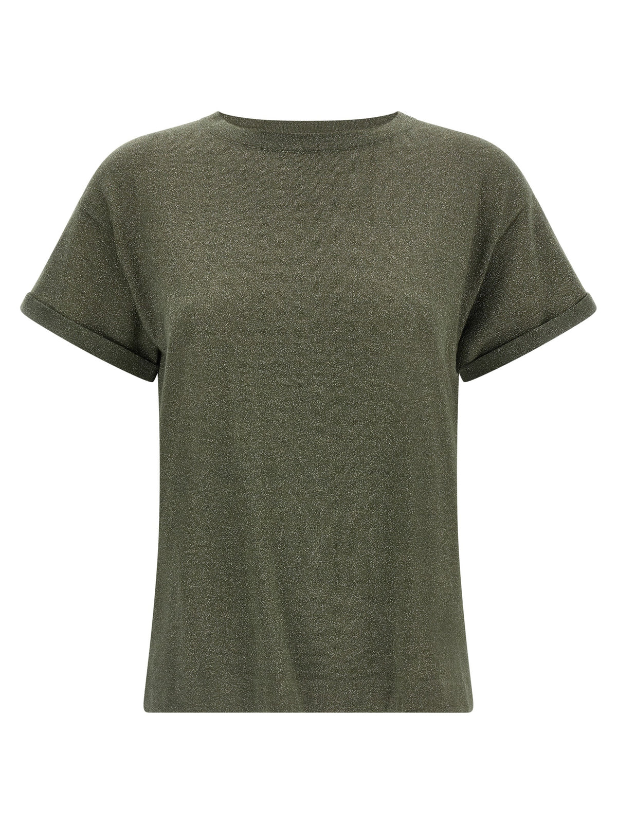 Brunello Cucinelli T-Shirt aus Stoff in Grün