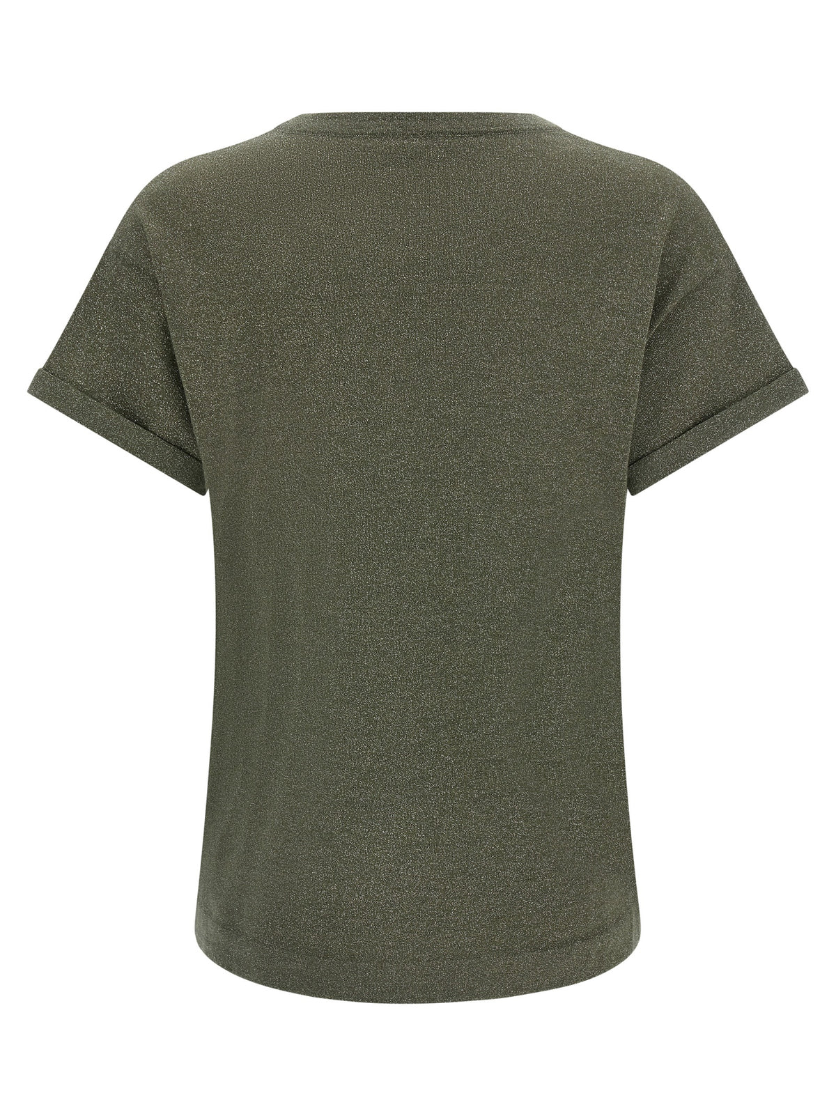 Brunello Cucinelli T-Shirt aus Stoff in Grün