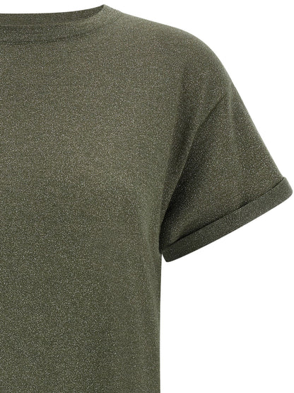 Brunello Cucinelli T-Shirt aus Stoff in Grün