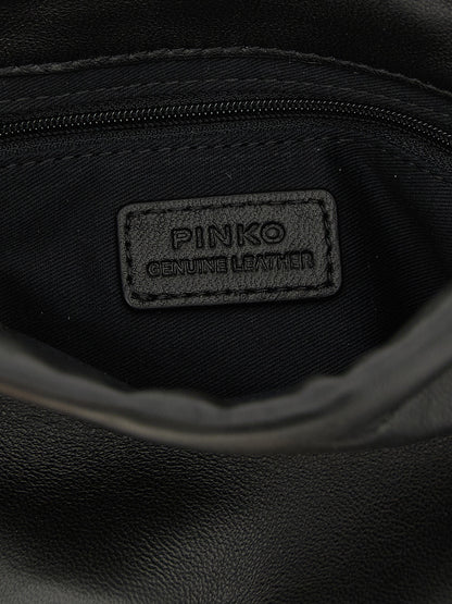 PINKO Schwarze Lammleder-Clutch – Produktansicht 4 | Arca Lucia