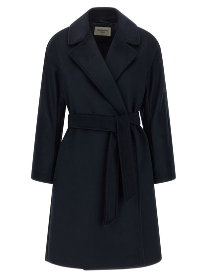 Max Mara Mantel aus Wolle in Blau