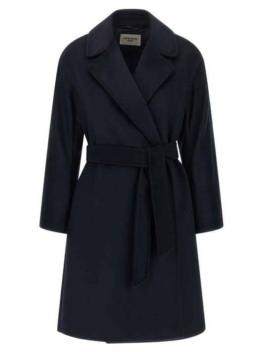 Max Mara Mantel aus Wolle in Blau
