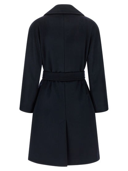 Max Mara Mantel aus Wolle in Blau