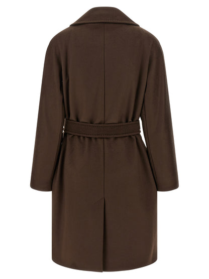 Max Mara Mantel aus Wolle in Braun