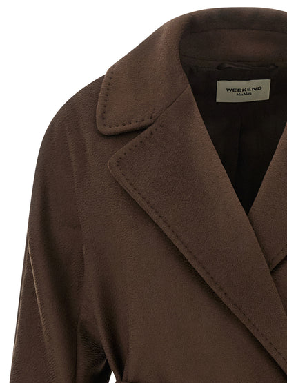 Max Mara Mantel aus Wolle in Braun