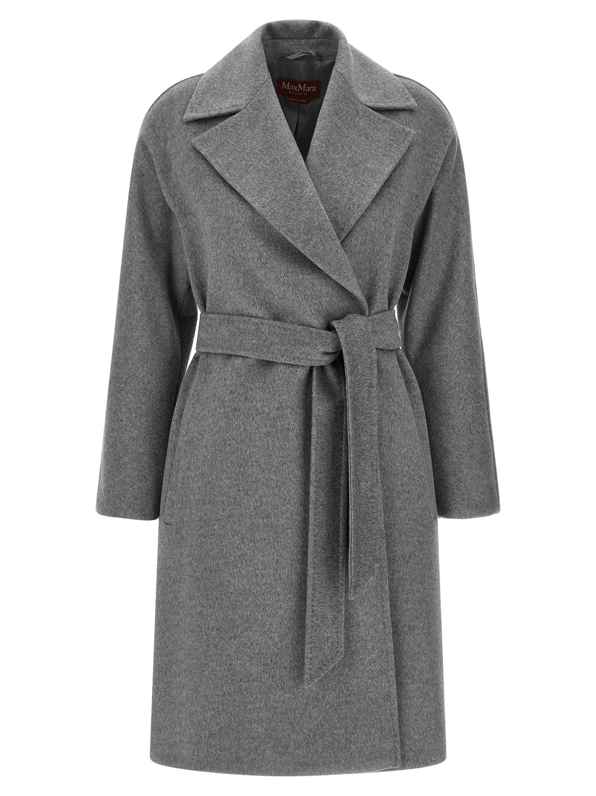 Max Mara Mantel aus Wolle in Grau