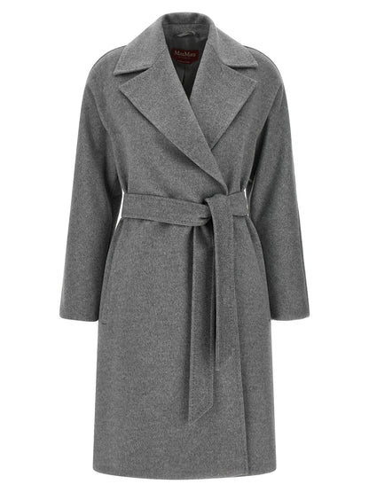 Max Mara Mantel aus Wolle in Grau