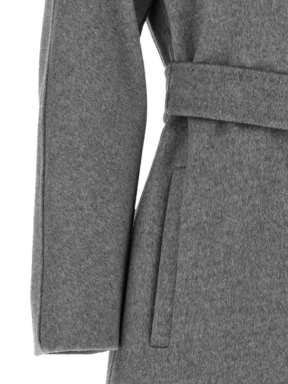 Max Mara Mantel aus Wolle in Grau