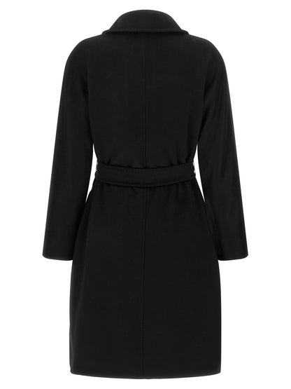 Max Mara Mantel aus Wolle in Schwarz