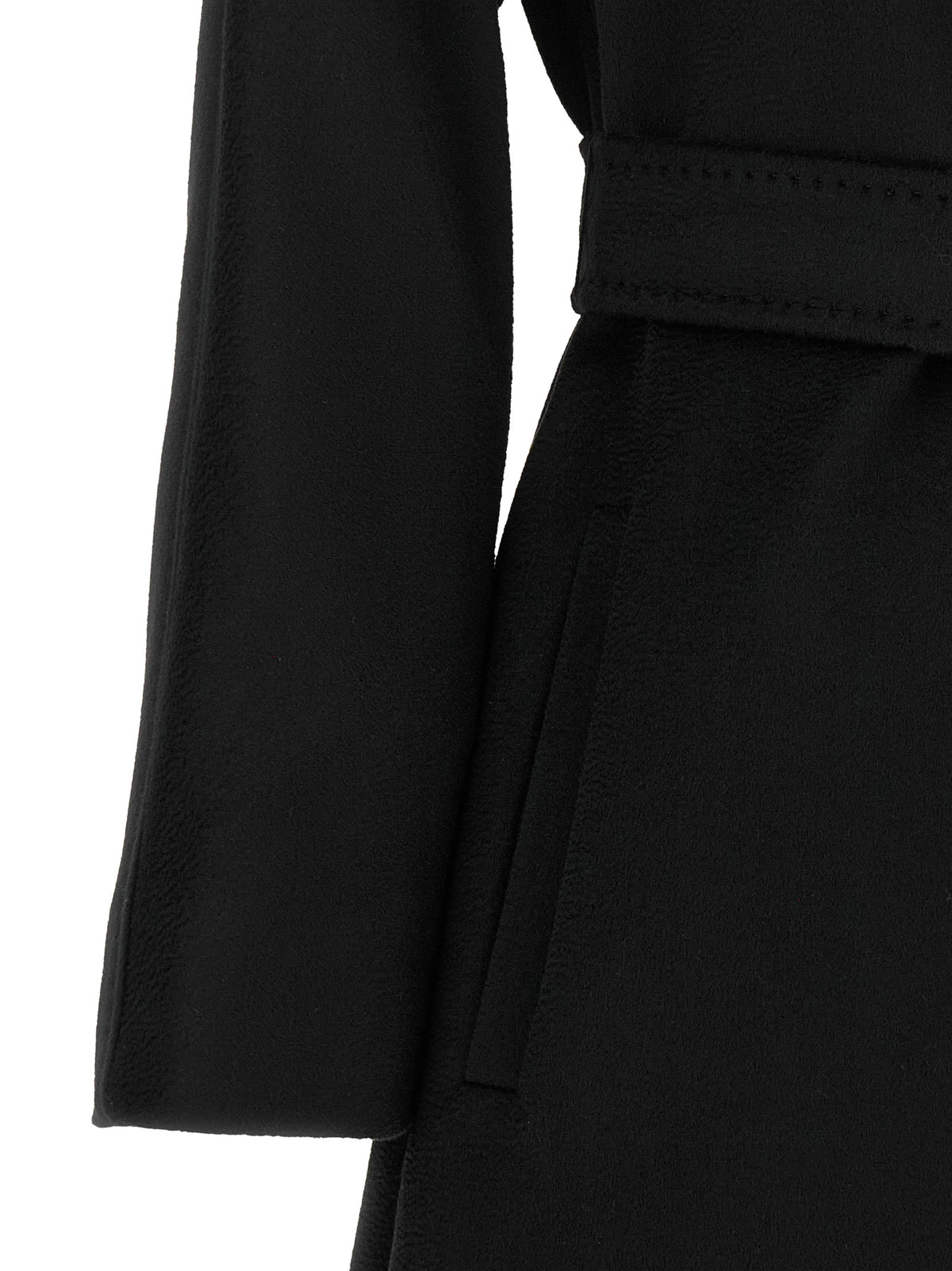 Max Mara Mantel aus Wolle in Schwarz