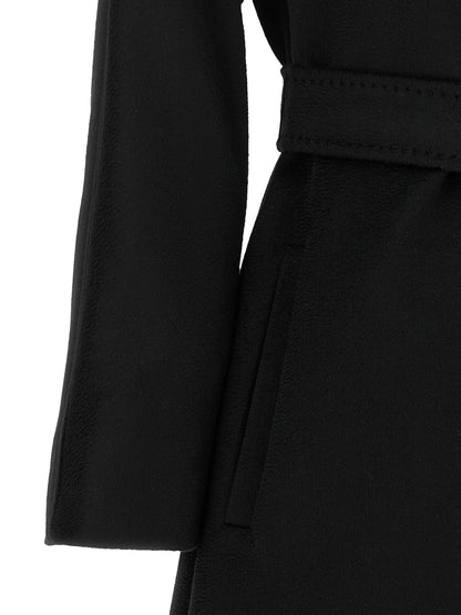 Max Mara Mantel aus Wolle in Schwarz