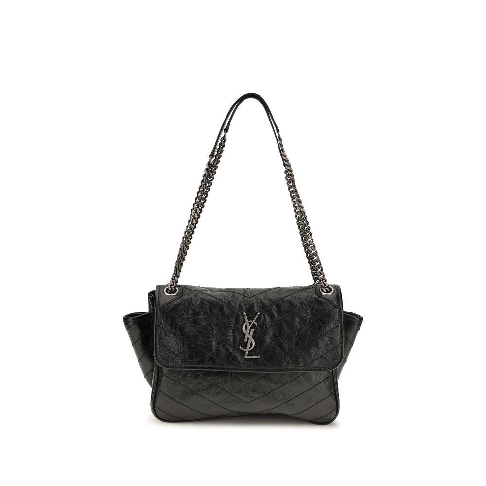 Saint Laurent Schultertasche aus Leder in Schwarz