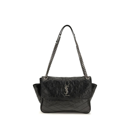 Saint Laurent Schultertasche aus Leder in Schwarz