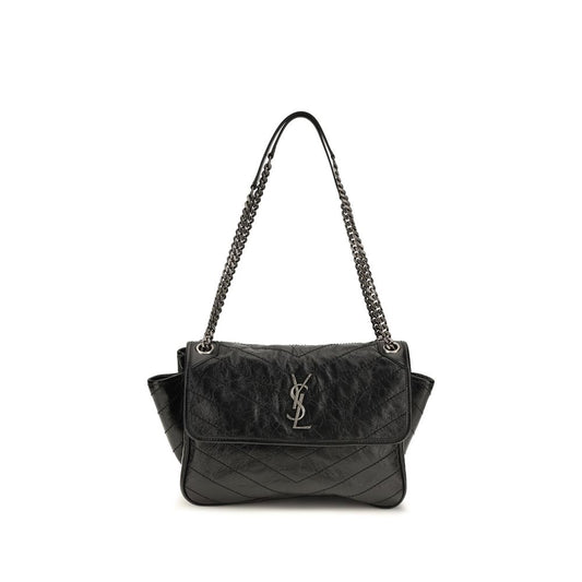 Saint Laurent Schultertasche aus Leder in Schwarz