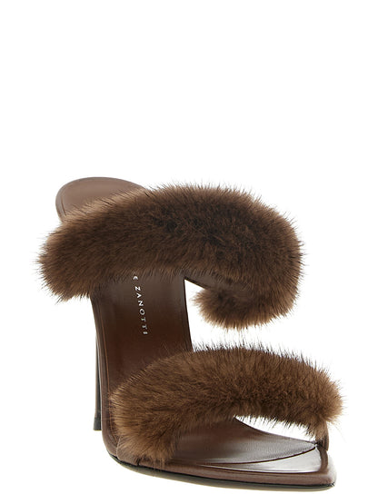 Giuseppe Zanotti Sandalen aus Leder in Braun