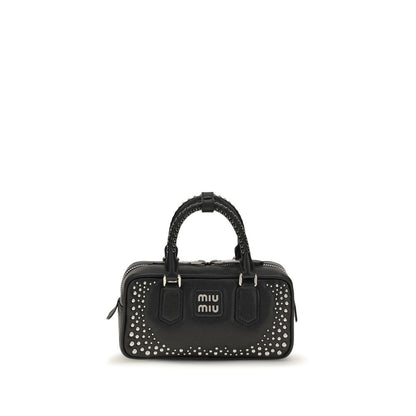 Miu Miu Schultertasche aus Leder in Schwarz