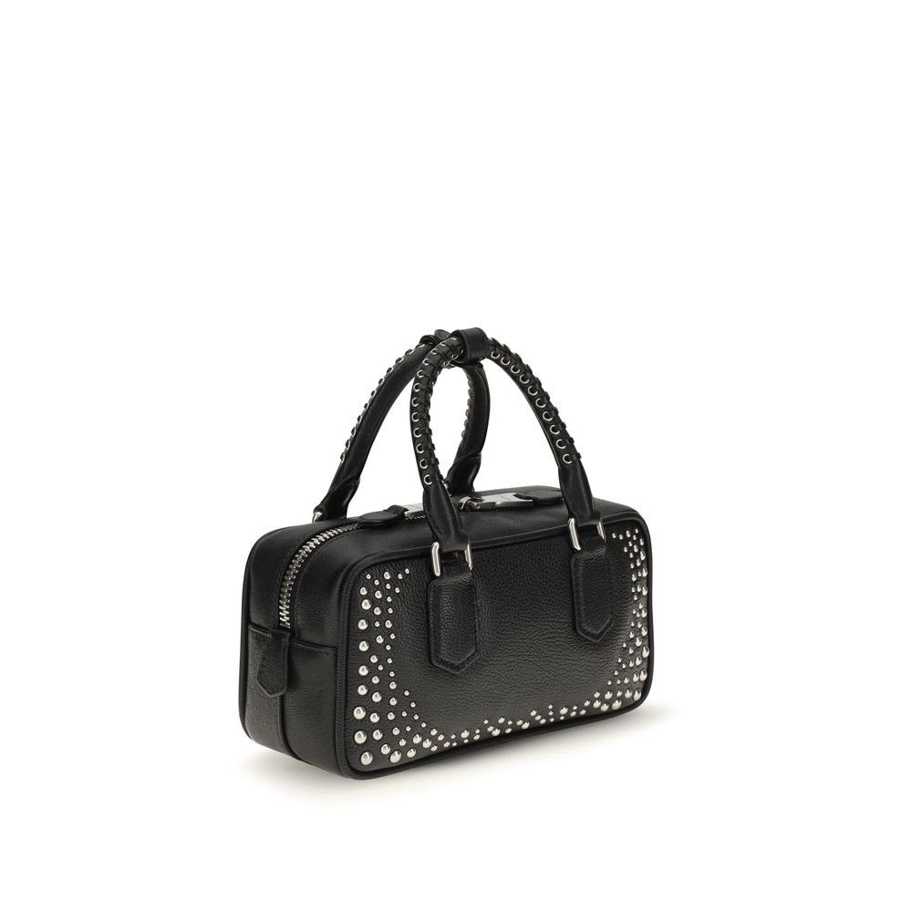 Miu Miu Schultertasche aus Leder in Schwarz