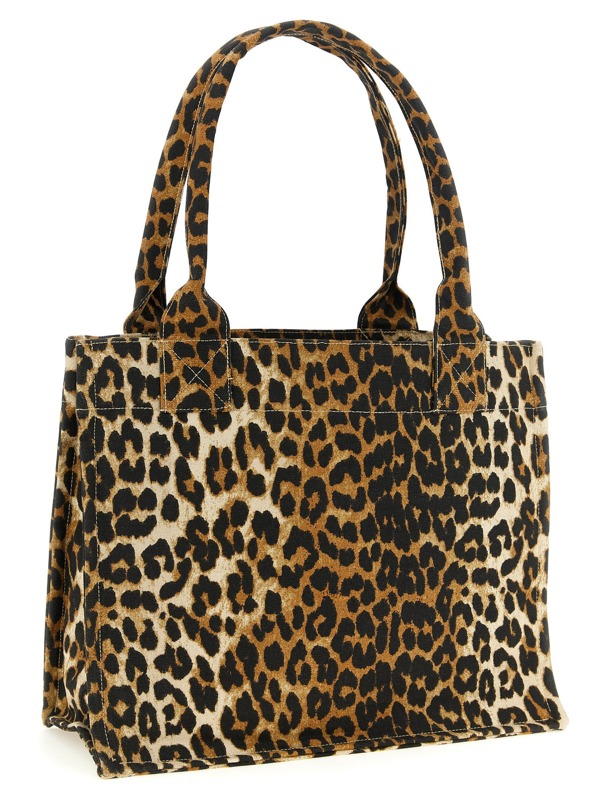 Ganni Tote Bag aus Baumwolle in Schwarz