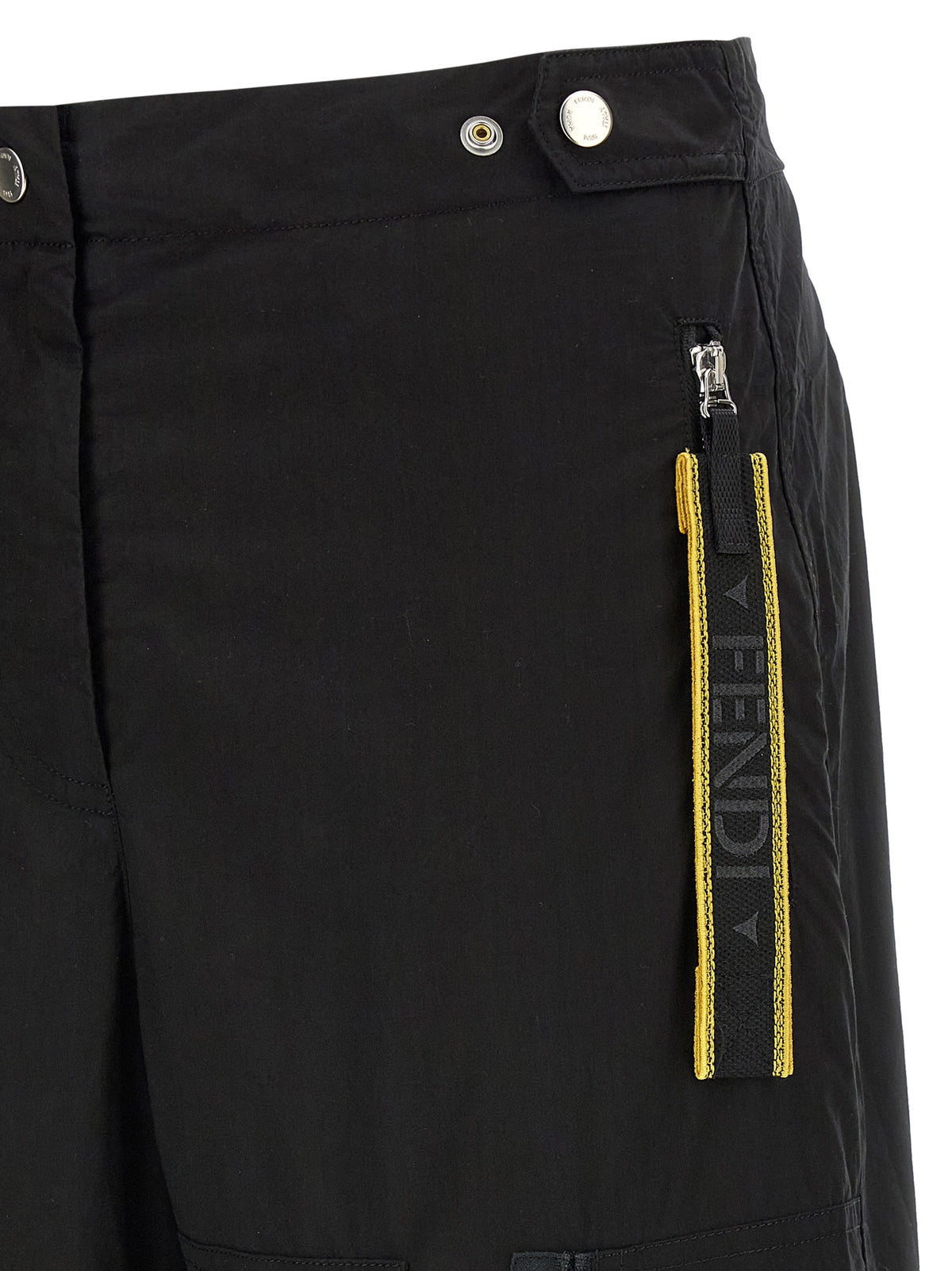 Fendi Hose aus Canvas in Schwarz